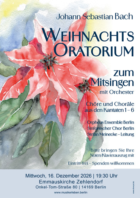 Weihnachtsoratorium zum Mitsingen
